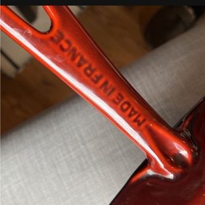 Staub cast iron enameled grill pan skilllet * red * like Le Creuset